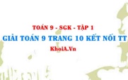 Giải Toán 9 trang 10 Kết nối tri thức Tập 1